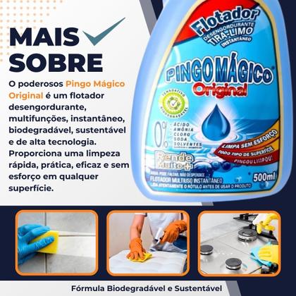 Imagem de Limpa Rejunte Parede Azulejo Fogão Sofá Pingo Magico 500ml