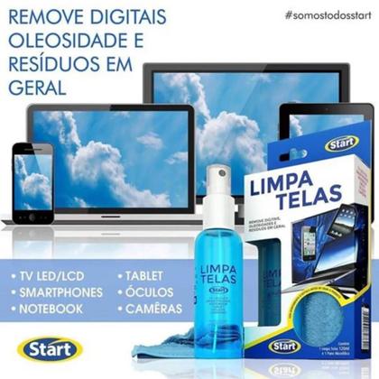Imagem de Limpa Telas Start 120ml + Pano Microfibra