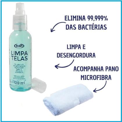 Imagem de Limpa Telas Start 120ml + Pano Microfibra