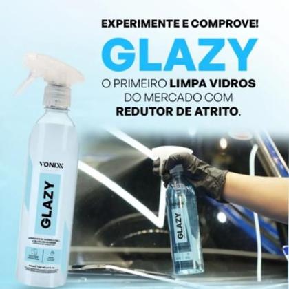 Imagem de Limpa Vidros 4 Em 1 Redutor Atrito Risco Glazy Vonixx 500ml