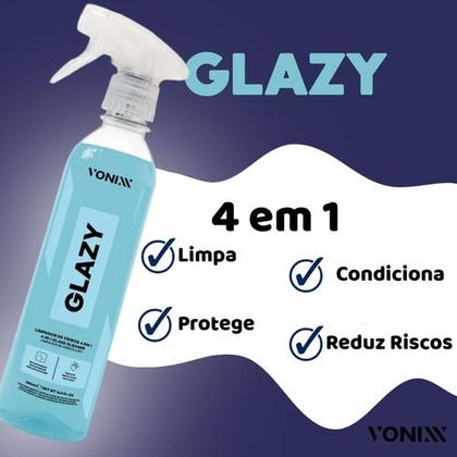 Imagem de Limpa Vidros 4 Em 1 Redutor Atrito Risco Glazy Vonixx 500ml