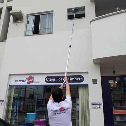 Imagem de Limpa Vidros Telescópico Extensor 4,5 Mts e Rodo Extra 45 Cm
