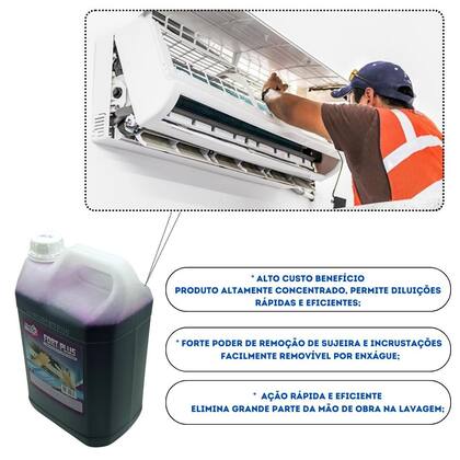 Imagem de Limpador Ar Condicionado Desincrustante Concentrado 5L