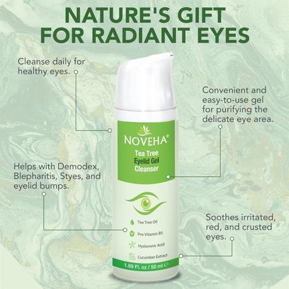 Imagem de Limpador de gel para pálpebras NOVEHA Tea Tree para blefarite 50mL