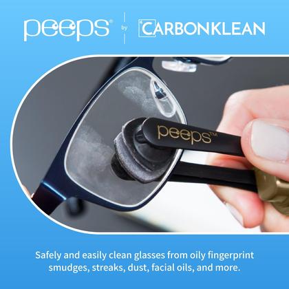 Imagem de Limpador de lentes de óculos CarbonKlean Peeps 500 usa 2 pacotes