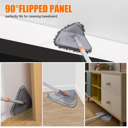 Imagem de Limpador de parede Mop ROKOXIN 3 em 1 com alça longa de 208 cm com 6 almofadas