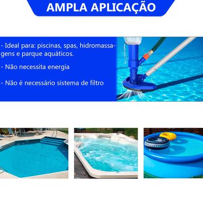 Imagem de Limpador De Piscina Aspirador Escova A Vácuo Elimina Sujeira