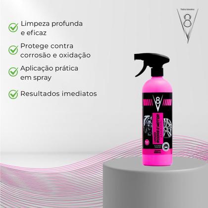 Imagem de Limpador de rodas e motor 800ml v8 sanol (7214)