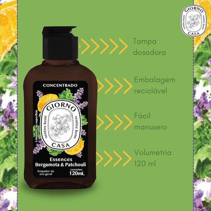 Imagem de Limpador De Superfícies Perfumado Concentrado Essences Bergamota e Patchouli 120ml Giorno Casa