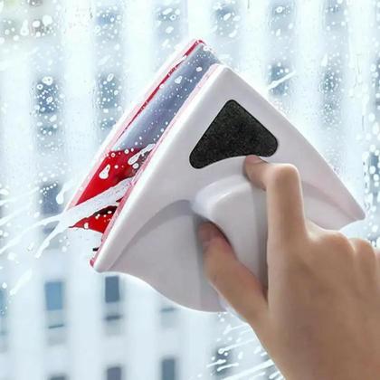 Imagem de Limpador de vidros magnetico janelas e portas duplo de mão