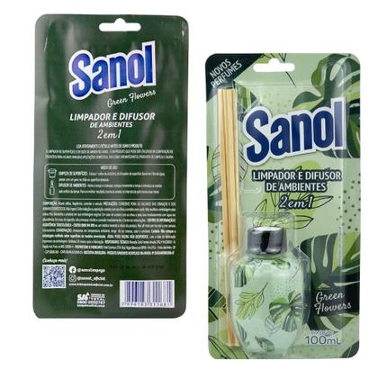 Imagem de Limpador E Difusor De Ambientes 2 Em 1 Intense Green Flowers 100Ml Sanol