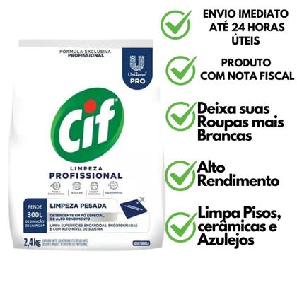 Imagem de Limpador em Pó Limpeza Profissional Cif 2,4kg Sabão em Pó Detergente