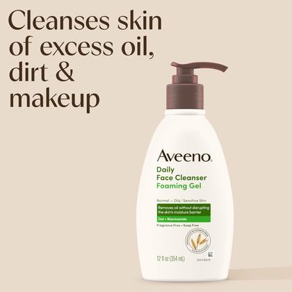 Imagem de Limpador facial Aveeno Daily Foaming Gel 355ml sem fragrância