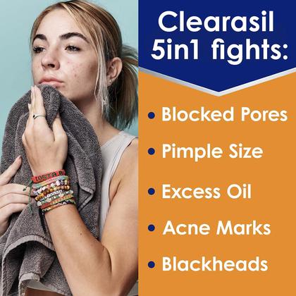 Imagem de Limpador facial Clearasil Stubborn Acne Control 5 em 1 x2