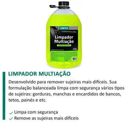 Imagem de Limpador Multiação Apc Vintex Limpa Banco Teto Painel Carro