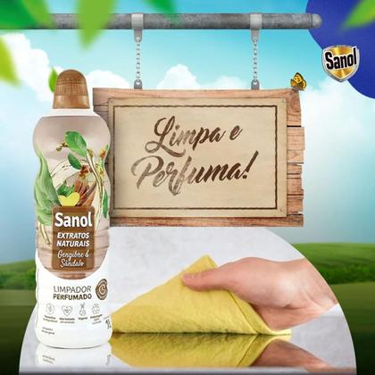 Imagem de Limpador Perfumado Extratos Naturais Gengibre e Sandalo 1L Sanol