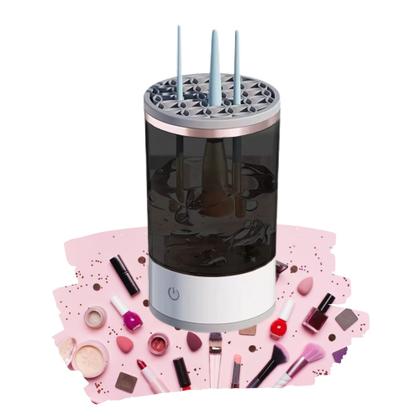 Imagem de Limpador Pincel Maquiagem Automatico Maquina de Lavar Esponja Pinceis Profissional 3 em 1 Limpeza UV