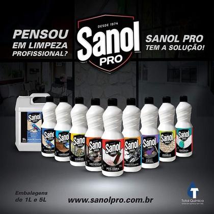 Imagem de Limpador Pós Obra Desinfetante Concentrado 5lt Sanol Profiss