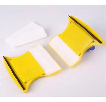 Imagem de Limpador Vidros Magnetico Rodo Magico Dupla Face Janelas Sacada Com Refil