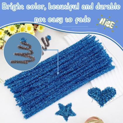 Imagem de Limpadores de cachimbo Hssugi Christmas Craft Supplies 100 unidades Lake Blue