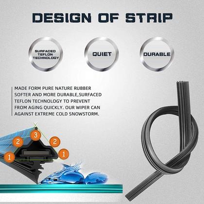 Imagem de Limpadores de pára-brisa AUTOBOO 28cm + 18cm Tesla Model S 2012-2020