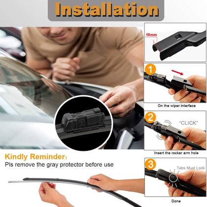 Imagem de Limpadores de pára-brisa AUTOBOO 28cm + 18cm Tesla Model S 2012-2020