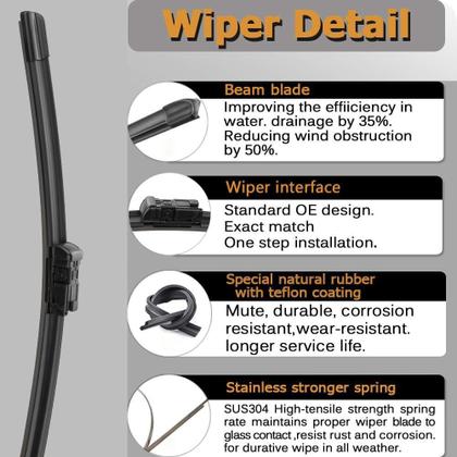 Imagem de Limpadores de pára-brisa AUTOBOO 28cm + 18cm Tesla Model S 2012-2020