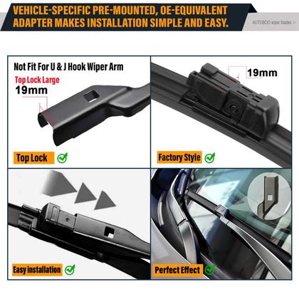 Imagem de Limpadores de pára-brisa AUTOBOO 28cm + 18cm Tesla Model S 2012-2020