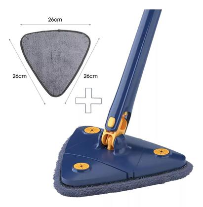 Imagem de Limpeza Ajustável: Mop Triangular Limpeza Esfregão Giratório com 1 Refil