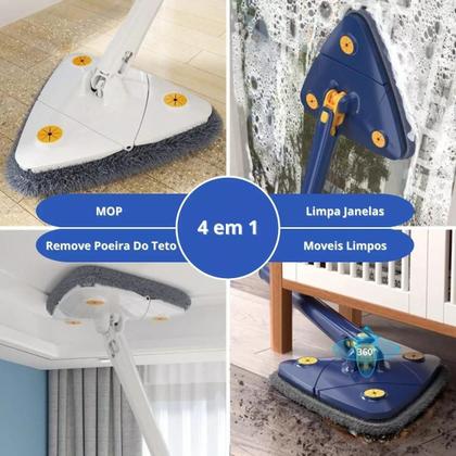 Imagem de Limpeza Inteligente: Mop Limpeza 360 Triangular Giratório