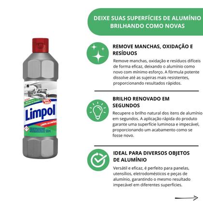 Imagem de Limpol Bombril Limpa Alumínio 500ml Remove Manchas e Oxidação com Facilidade de Panelas e Utensílios