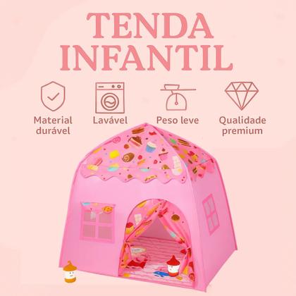 Imagem de Linda Barraca Infantil Princesa Casa Castelo Dobrável