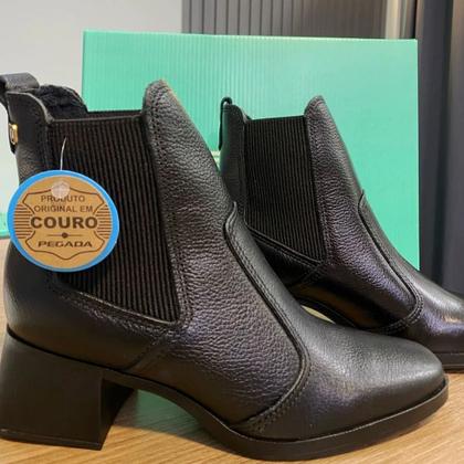 Imagem de Linda Bota Pegada em Couro Lançamento outono inverno