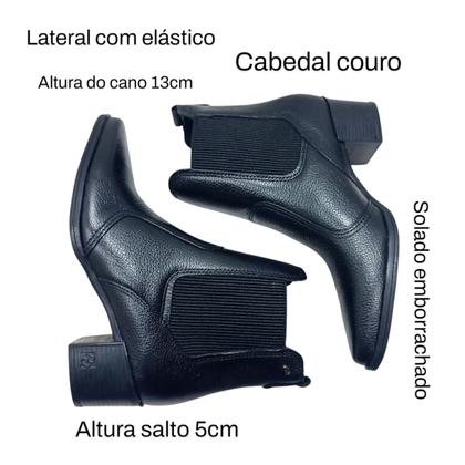 Imagem de Linda Bota Pegada em Couro Lançamento outono inverno