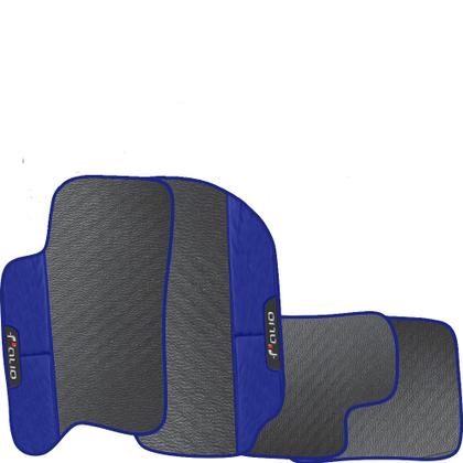 Imagem de Lindo jogo tapete carro automotivo azul fiat palio novo attrative 2013 a 2022 todos  emborracahdo ec