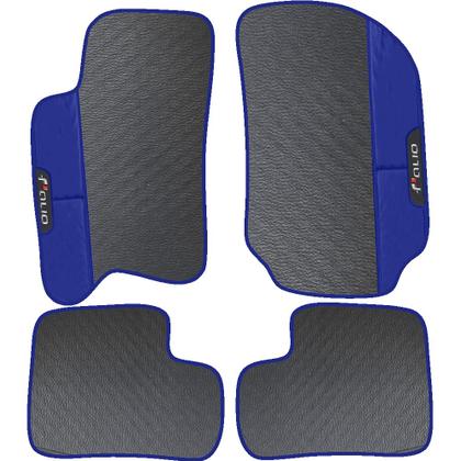 Imagem de Lindo jogo tapete carro automotivo azul fiat palio novo attrative 2013 a 2022 todos  emborracahdo ec