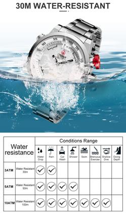 Imagem de Lindo Ohsen Relógio Sem Gênero Branco Led À Prova D'água