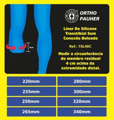 Imagem de Liner Para Prótese Transtibial 100% Silicone Orthopauher
