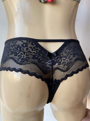 Imagem de Lingerie/ conjunto sutiã sem bojo com aro todo de renda