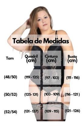 Imagem de Lingerie Espartilho Plus Size Completo Com Meia 7/8 e Abertura em Zíper - Fitmoda