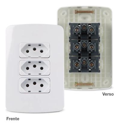 Imagem de Linha B3 Conj 42 Tomada Tripla 2p+t 20a 250v