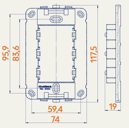 Imagem de Linha B3 Conjunto 42 Interruptor simples 10A 250V