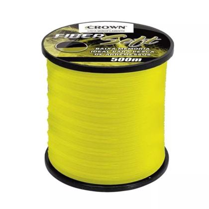 Imagem de Linha Crown Fiber Soft Amarela 0,31mm - 19 lbs 500m