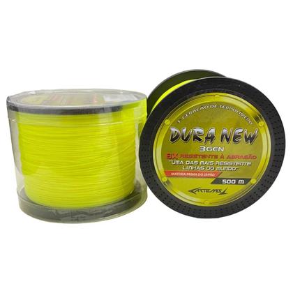 Imagem de Linha De Pesca Artemis Dura New 0,15mm 7lb-3,41kg Monofilamento Carretel C/ 500m Cor Amarelo