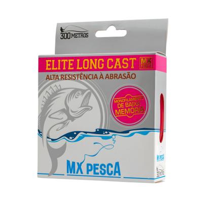 Imagem de Linha de Pesca Monofilamento Elite Long Cast Rosa 300m - Mx Pesca