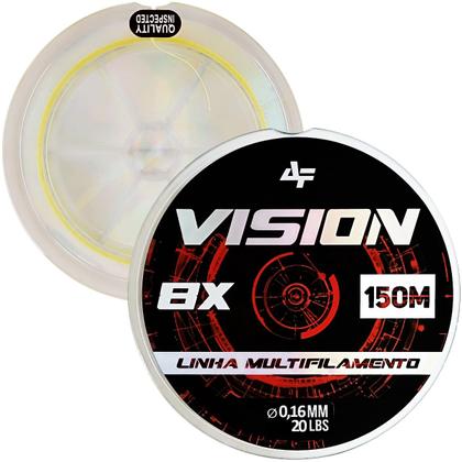 Imagem de Linha de Pesca Multifilamento Vision 8X Albatroz Fishing 150 Metros 0,16mm Diâmetro 20 Libras Amarelo Yellow