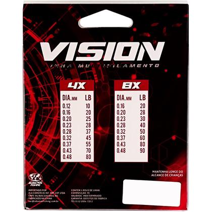 Imagem de Linha de Pesca Multifilamento Vision 8X Albatroz Fishing 150 Metros 0,16mm Diâmetro 20 Libras Amarelo Yellow