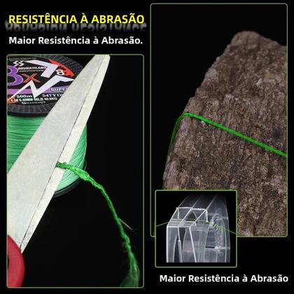 Imagem de Linha De Pesca Trançada Sougayilang 66LB X4 X8 Multifilamento PE Para Bass, Pike E Carpa 100/300/500