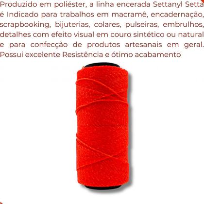 Imagem de Linha encerada settanyl em poliester com 100g
