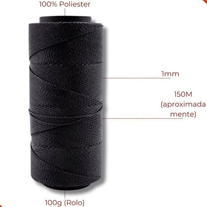 Imagem de Linha encerada settanyl em poliester com 100g